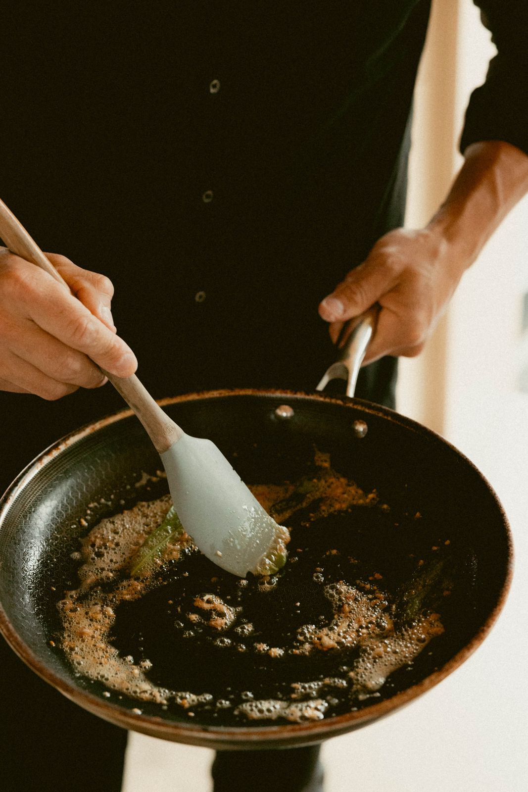 Browning butter in the pan