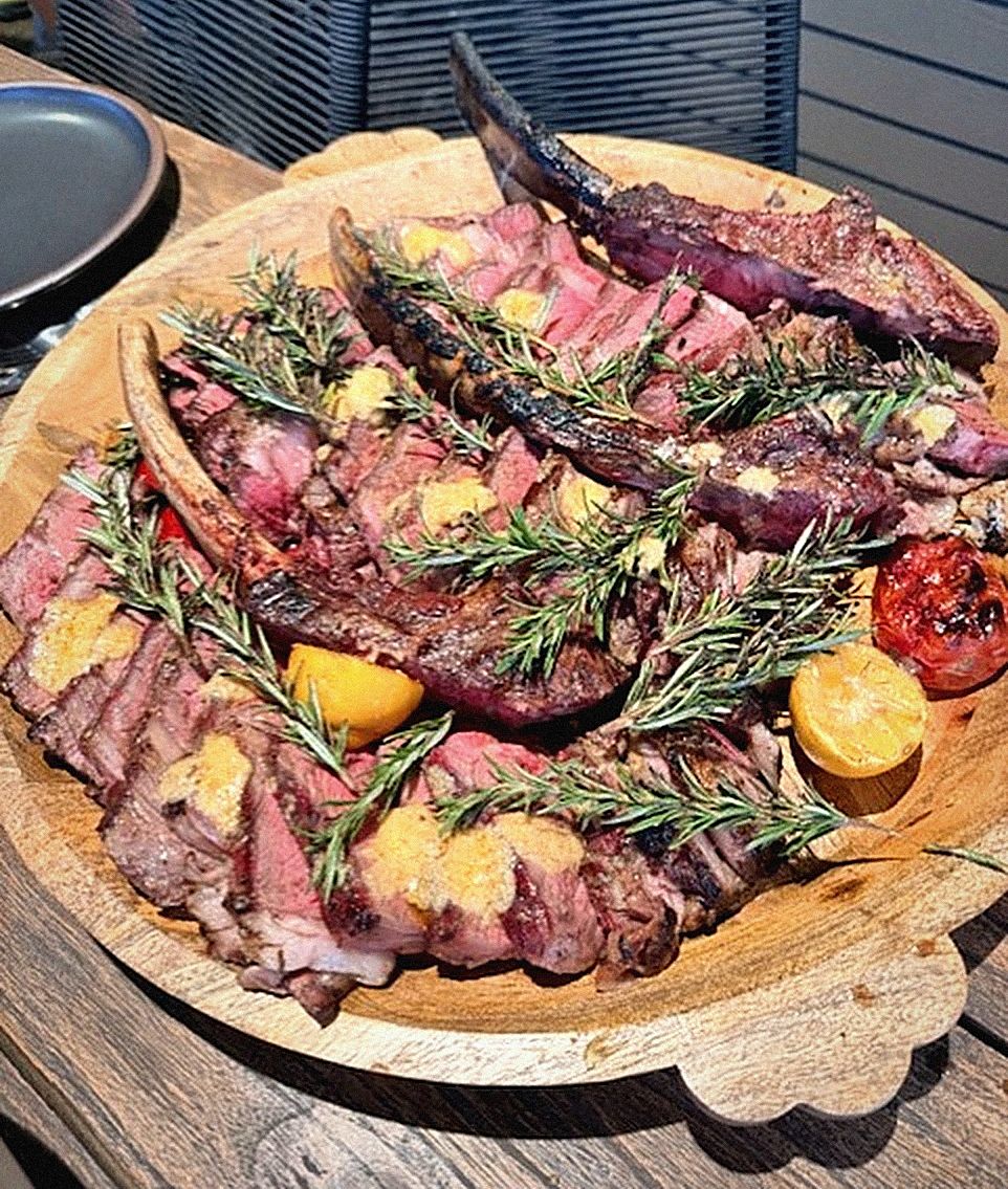 Bone-in steak platter